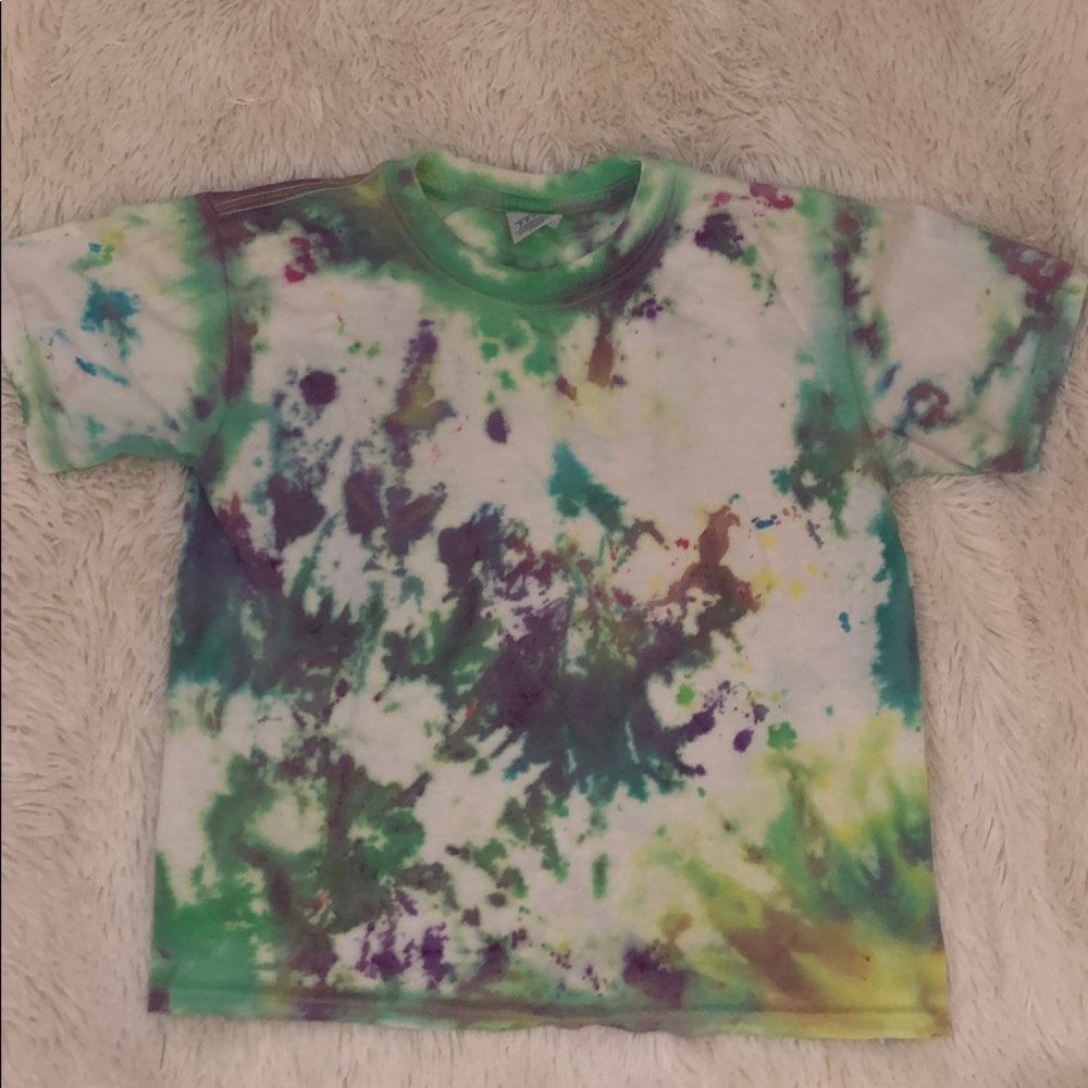 Tie Dye cropped t shirt
